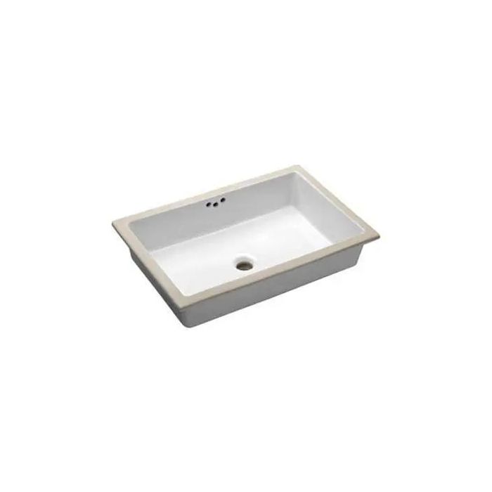 Oasis-Tideway MD-WH-G White-Fully Glazed Medium UM Rectangular Vitreous China Sink 19.75x15.5x6.5 OD 17x13ID